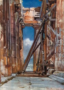 南からのパルテノン神殿の西のポルティコ 作： John Fulleylove